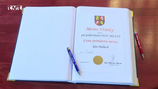 Vo Vrútkach si vybrané osobnosti prevzali ocenenie z rúk primátora