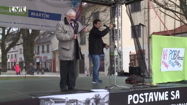 Občania prišli už po piatykrát podporiť organizátorov protestov Za slušné Slovensko