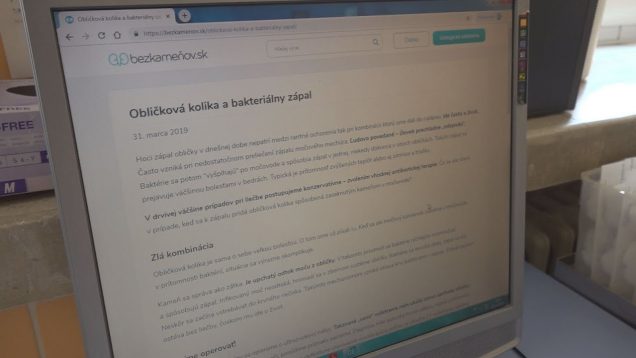 V Univerzitnej nemocnici Martin vytvorili novú www. stránku o liečbe močových kameňov