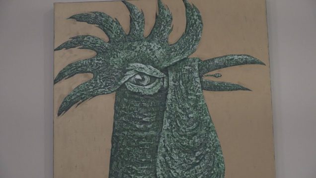 V jednej z kaviarní vystavuje svoje výtvarné diela Vít John