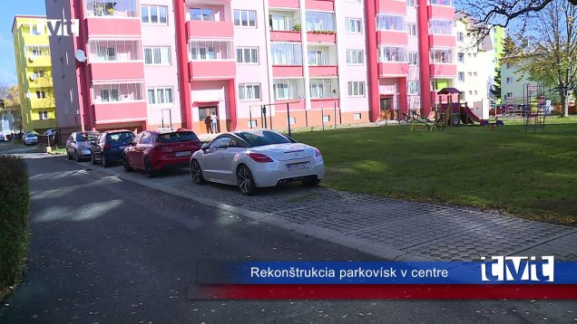 Investičné akcie mesta Martin, rekonštrukcia parkovísk, umiestnenie cyklostojanov