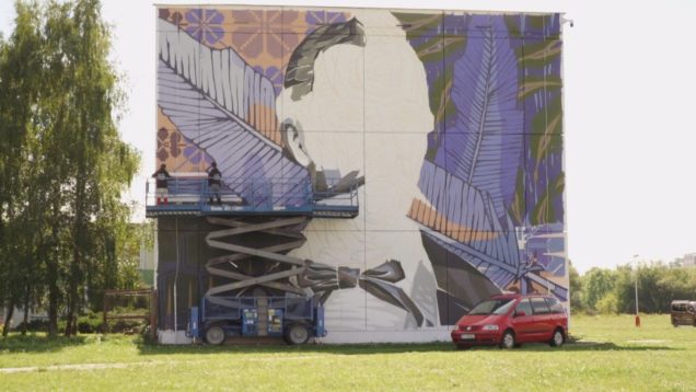 V Záturčí vzniká najväčší mural. Na sídlisko sa bude zo ZŠ A. Stodolu dívať spisovateľ Ján Kalinčiak