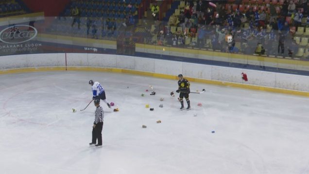 Martinskí hokejisti si síce víťazstvo nad Levicami vydreli, no krásnym okamihom zápasu bol úvodný gól Simona, po ktorom fanúšikovia zasypali ľad plyšovými hračkami