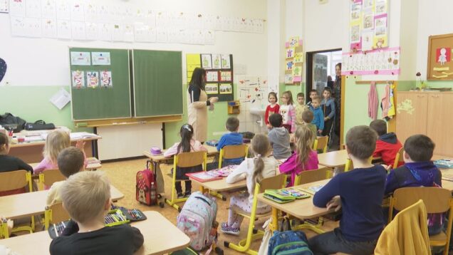 Budúci prváci si prišli prezrieť školu. Zúčastnili sa na otvorenej hodine matematiky a slovenského jazyka