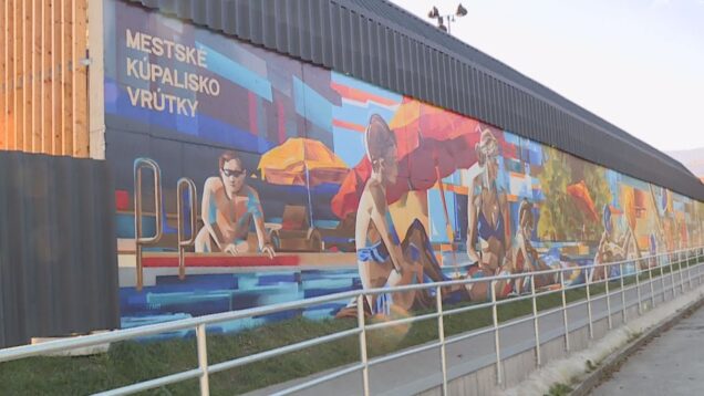 Známi turčianski umelci si na konto pripísali ďalší skvost. Do areálu vrútockého kúpaliska bude návštevníkov pozývať unikátny veľkoformátový mural