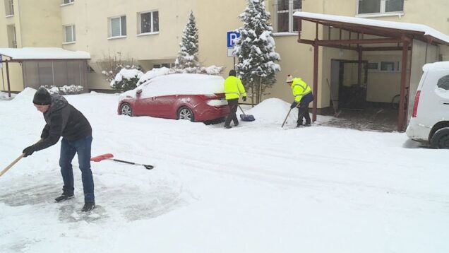 Ľudia so zdravotným postihnutím, bývajúci v bytovom dome v Košútoch nezostali s kopami snehu napospas osudu. Chodníky im odhrnuli pracovníci Sociálneho podniku