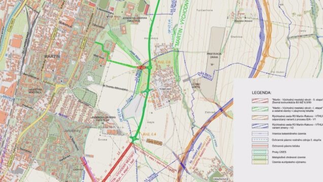 V Martine odštartovalo územné konanie k prvej etape východného mestského okruhu, ktorý má zlepšiť dopravnú situáciu v meste