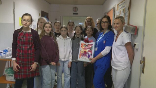 Najmladšie žiačky Gymnázia J. Lettricha uháčkovali chobotničky pre malých pacientov, aby im dodali pocit istoty a bezpečia. Tento krásny čin ocenili aj zdravotníci na oddelení